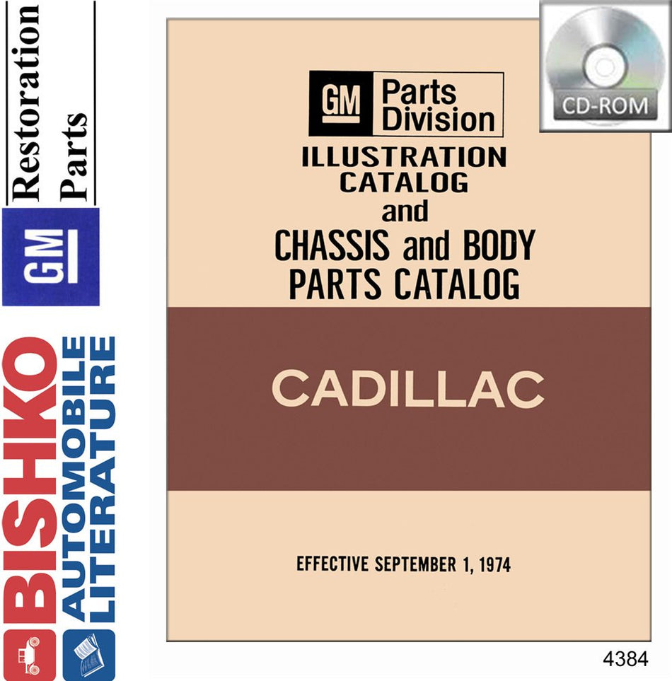 bishko automotive literature 1970 1972 1973 1974 1975 Cadillac Parts Numbers Book List Guide CD Interchange