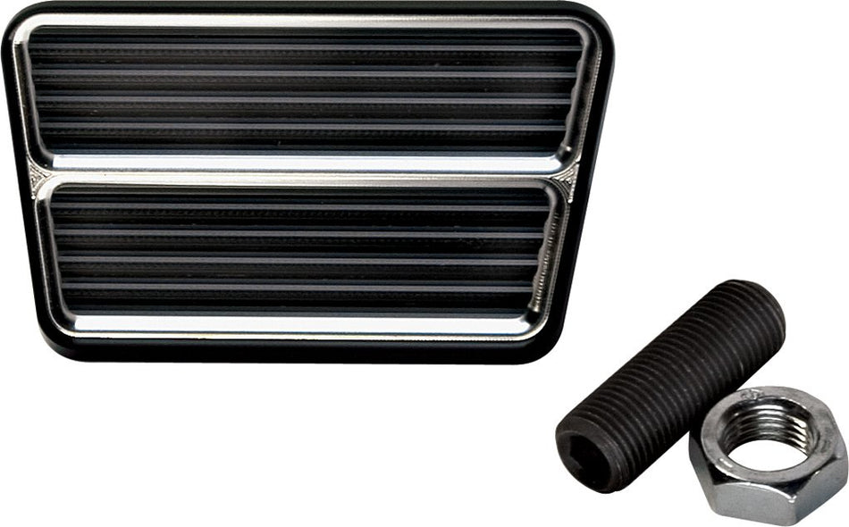 Billet Specialties 199315 Black Anodized Rectangle Street Rod Brake Pedal
