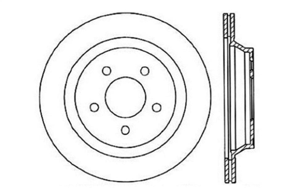 StopTech 127.61046L Sport Drilled/Slotted Brake Rotor (Rear Left), 1 Pack