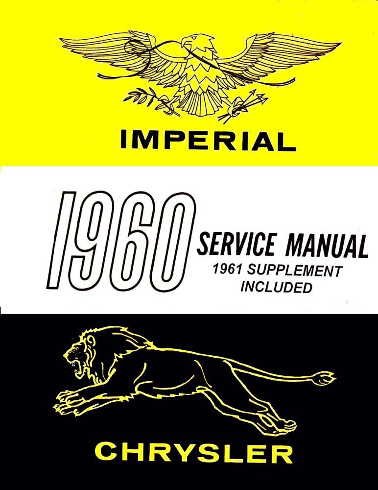 bishko automotive literature 1960 1961 Chrysler 300 Imperial Town & County Shop Service Repair Manual Factory