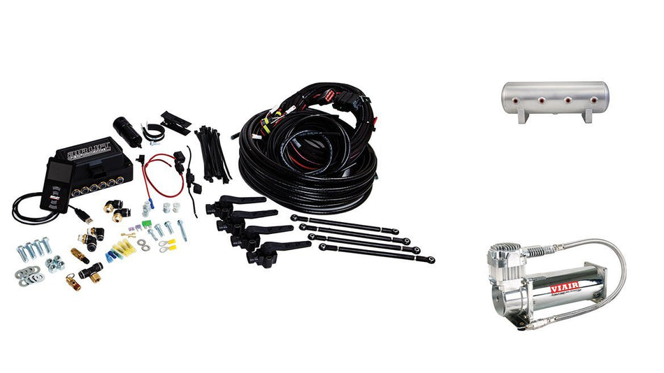 Air Lift 27696 3H System (3/8" Air Line, 2.5 Gallon Lightweight Aluminum Tank, VIAIR 444C Compressor)