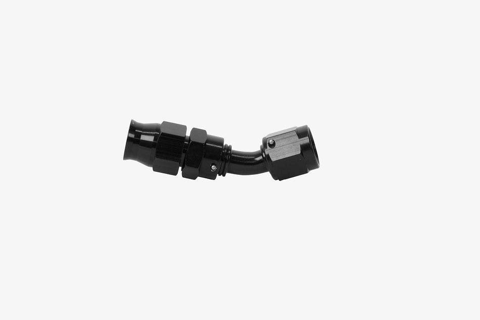 Aeromotive 15351 Black Anodized Hose End for PTFE Coated Fuel Line, AN-06, 45u00b0