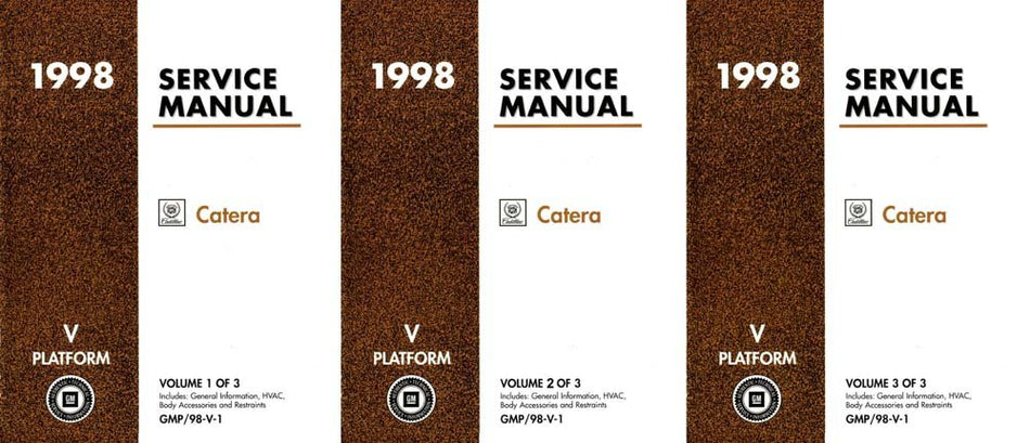 bishko automotive literature Shop Service Repair Manual for The 1998 Cadillac Catera