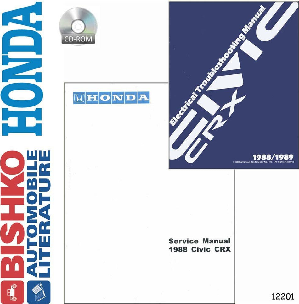 bishko automotive literature - Shop Service Repair Manual CD w/ETM Engine Drivetrain for The 1988 Honda Civic CRX