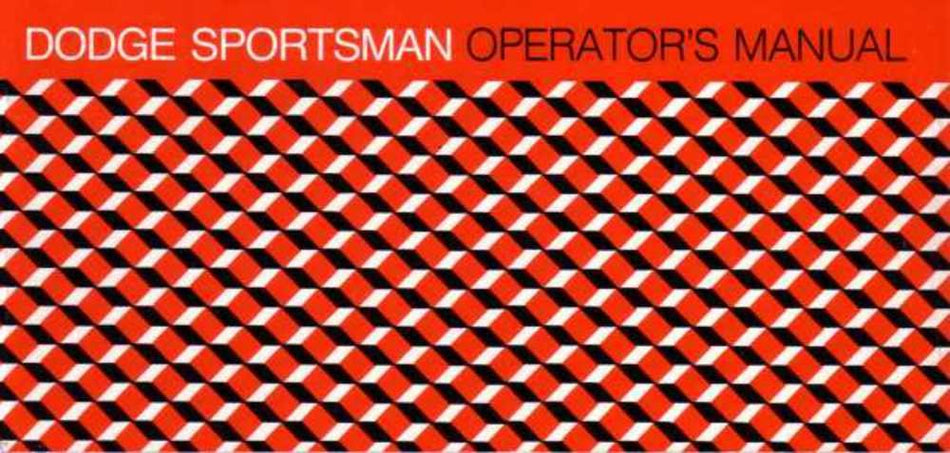 bishko automotive literature 1975 Dodge Sportsman Van Owners Manual User Guide Reference Operator Book Fuses