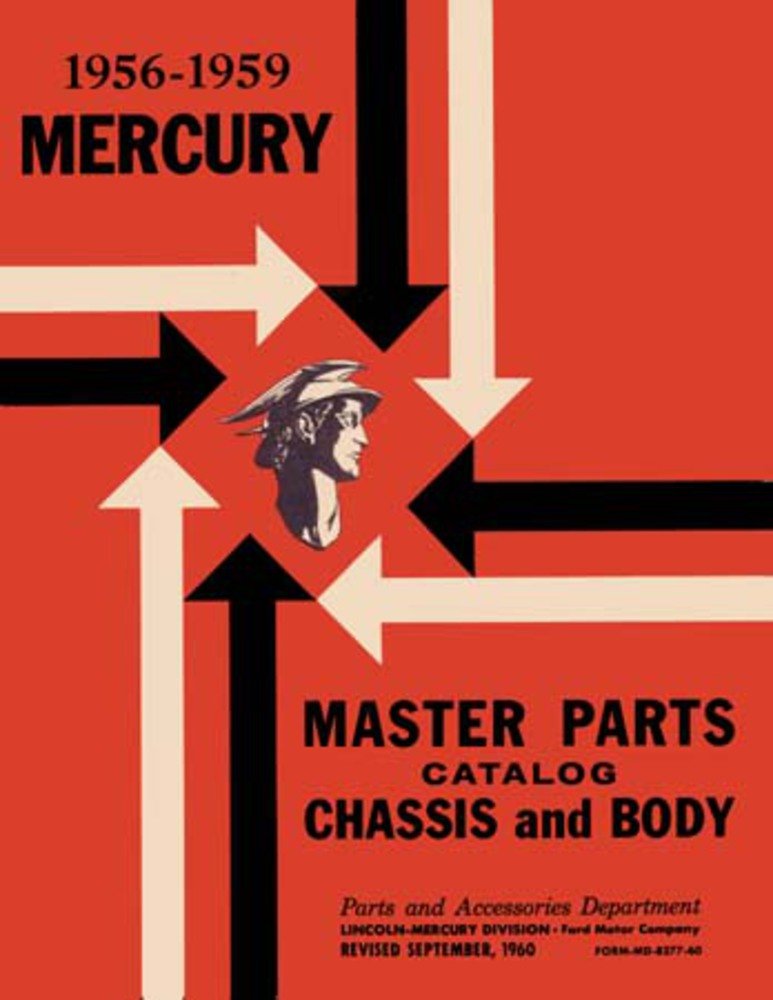 bishko automotive literature 1956 1957 1958 1959 Mercury Part Numbers Book List Guide Interchange Drawings