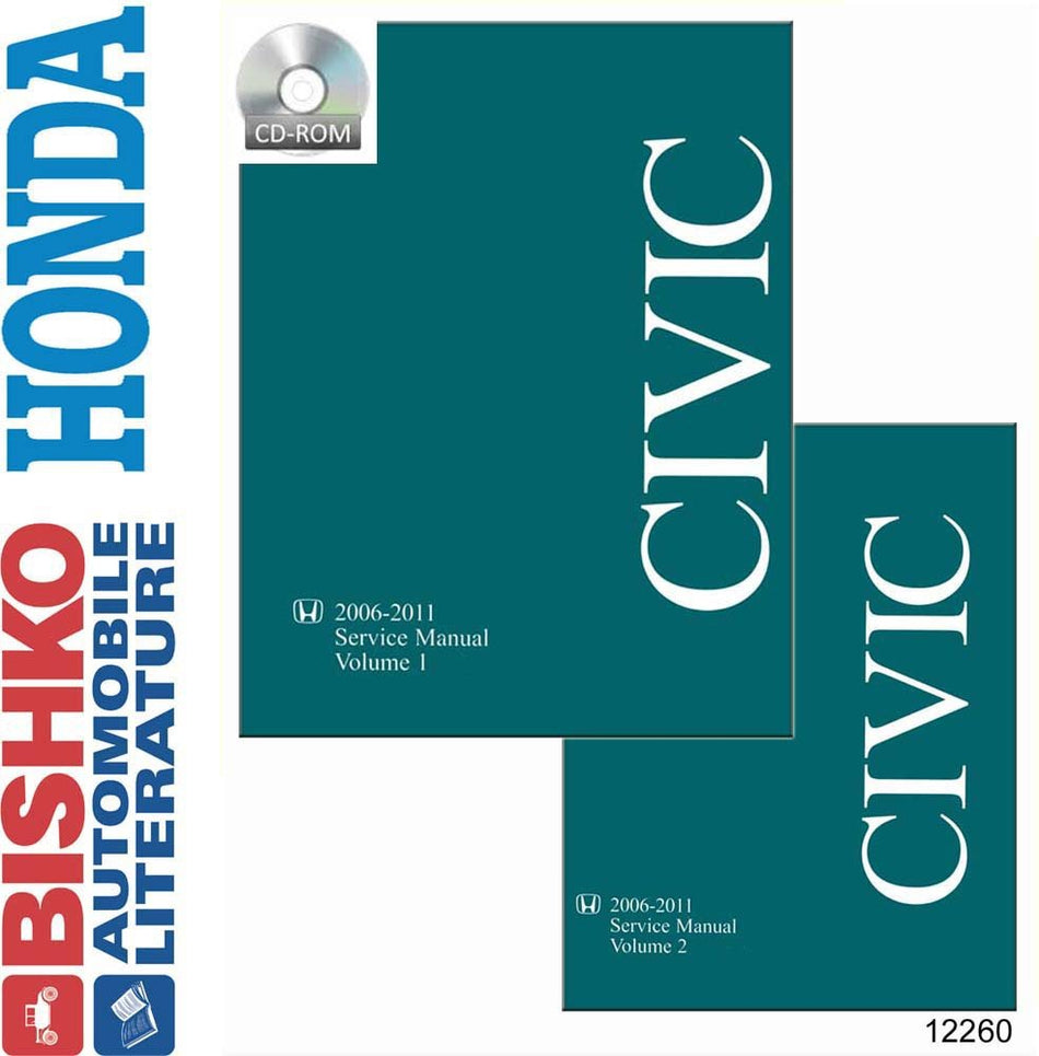 bishko Automotive Literature - Shop Service Repair Manual CD Engine Drivetrain for The 2006 2008 2010 2011 Honda Civic