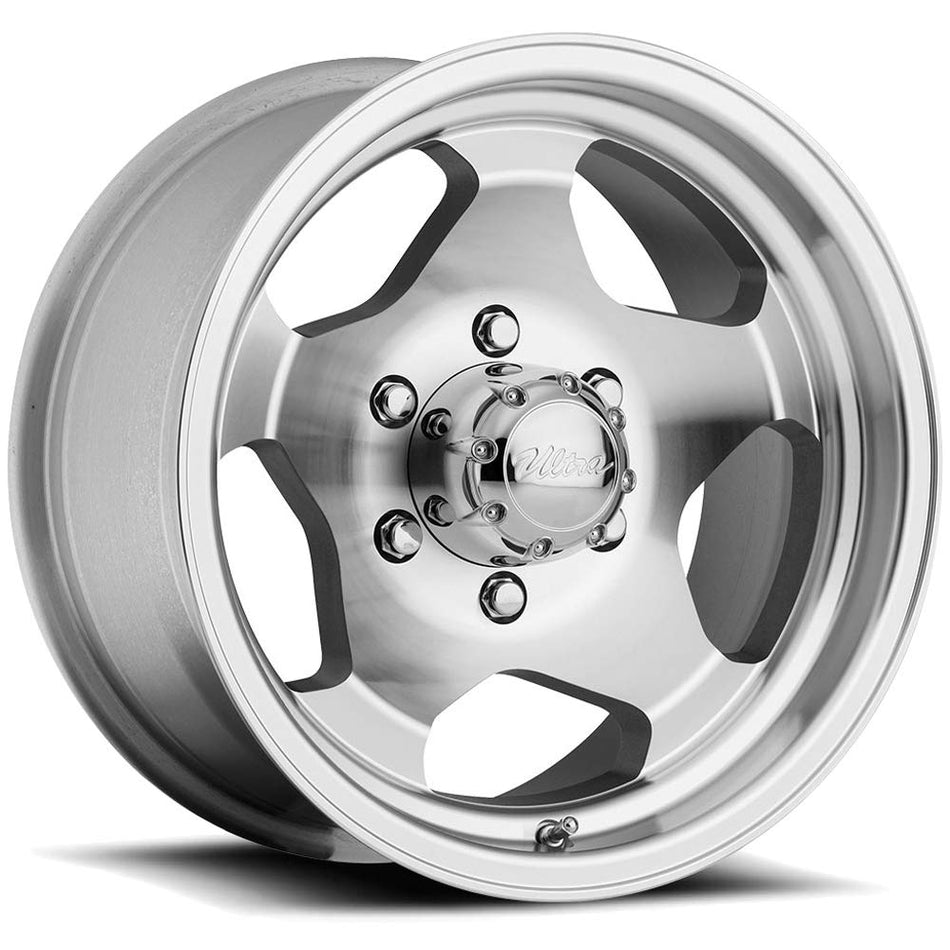 Ultra Wheel 50K Silver Wheel with Machined (15 x 8. inches /5 x 5 inches, -19 mm Offset)