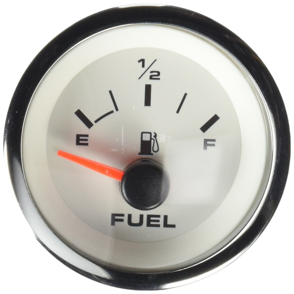 Sierra International 62551P White Premier E - 1/2 - F Dial Range Scratch Resistant Pro Fuel Gauge, 2