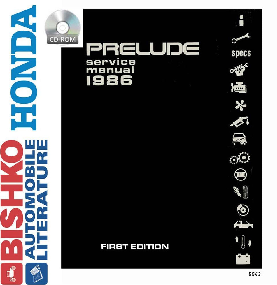bishko automotive literature 1986 Honda Prelude Shop Service Repair Manual CD Engine Drivetrain Wiring OEM