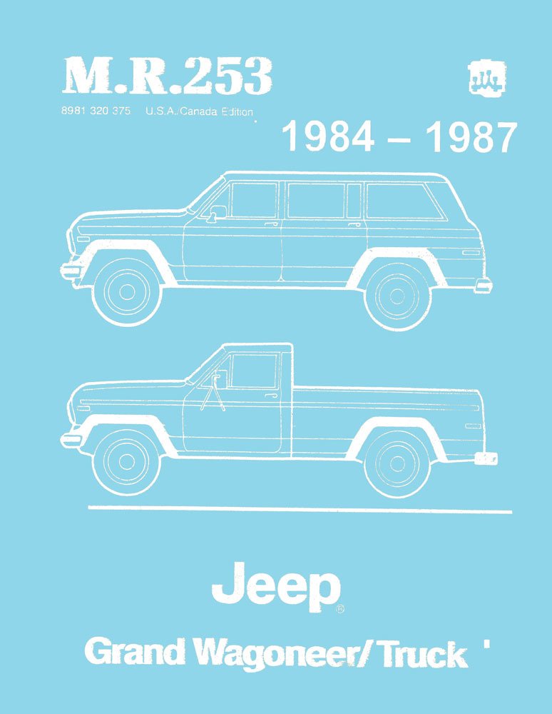 bishko automotive literature 1984 1985 1986 1987 Jeep Grand Wagoneer Shop Service Repair Manual Book Engine
