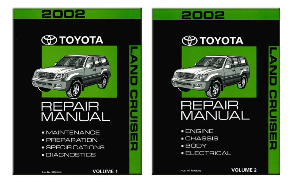 bishko automotive literature Shop Service Repair Manual Complete Set for The 2002 Toyota Land Cruiser