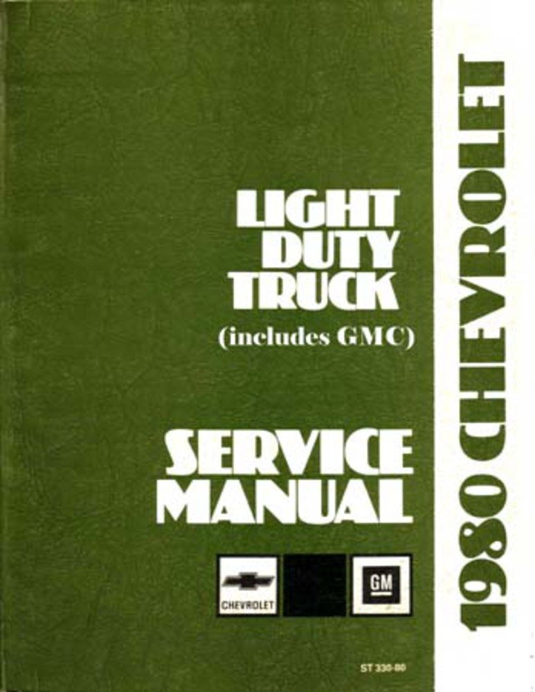 bishko automotive literature 1980 Chevy GMC C/K 10-30 G P Truck Shop Service Repair Manual Engine Drivetrain