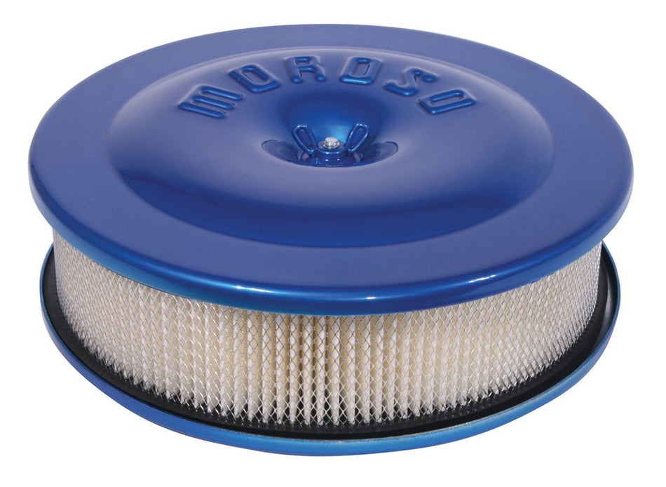 Moroso 66305 Blue Powder Coat Aluminum Air Cleaner, 8.5 x 2.375