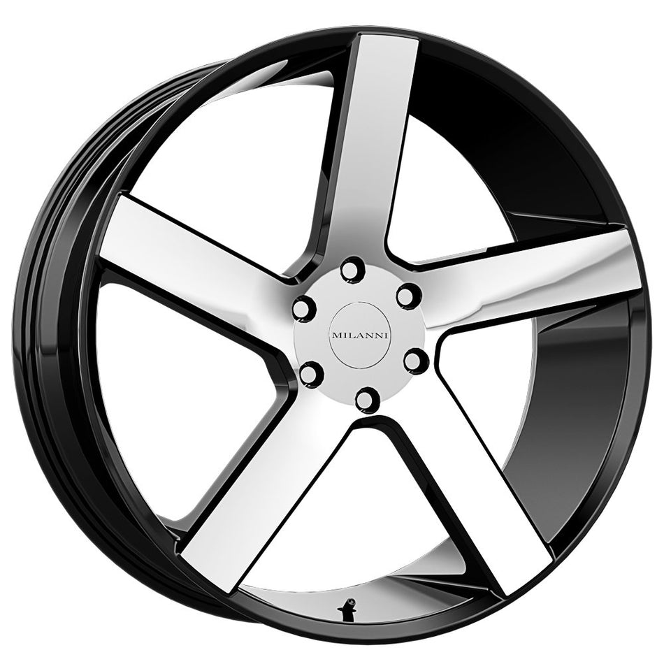 Milanni 472 Switchback 20x9 5x120 +30mm Black/Machined Wheel Rim