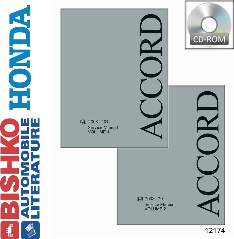 bishko automotive literature - Service Repair Manual CD Engine for The 2008 2009 2010 2011 Honda Accord (4 Cyl Only)