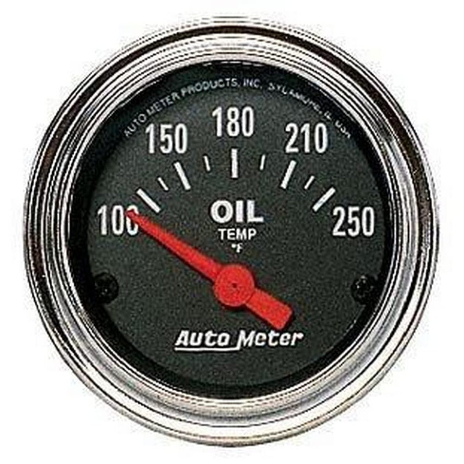 Auto Meter 2542 Traditional Chrome Electric Oil Temperature Gauge
