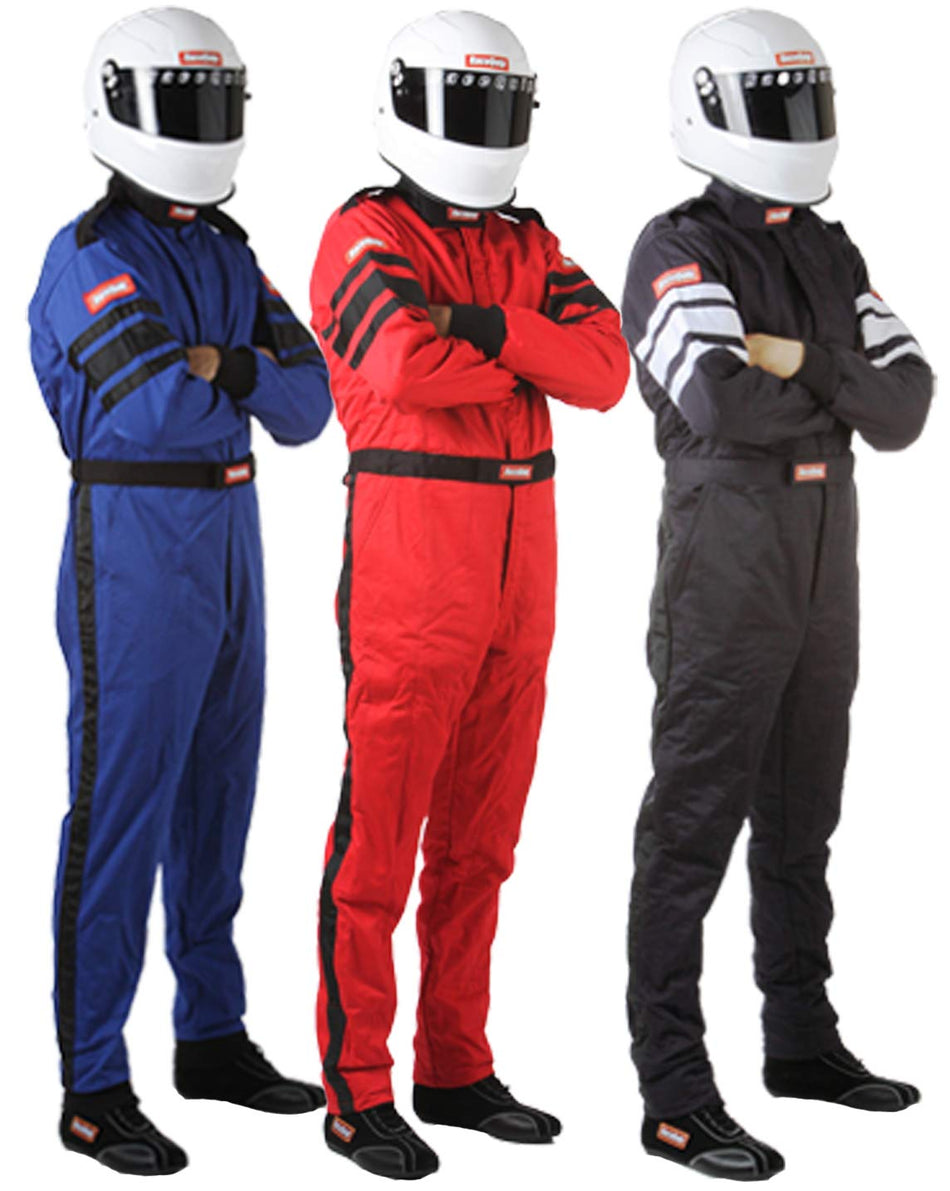 RaceQuip Racing Driver Fire Suit One Piece Multi Layer SFI 3.2A/ 5 Black 3X-Large 120008