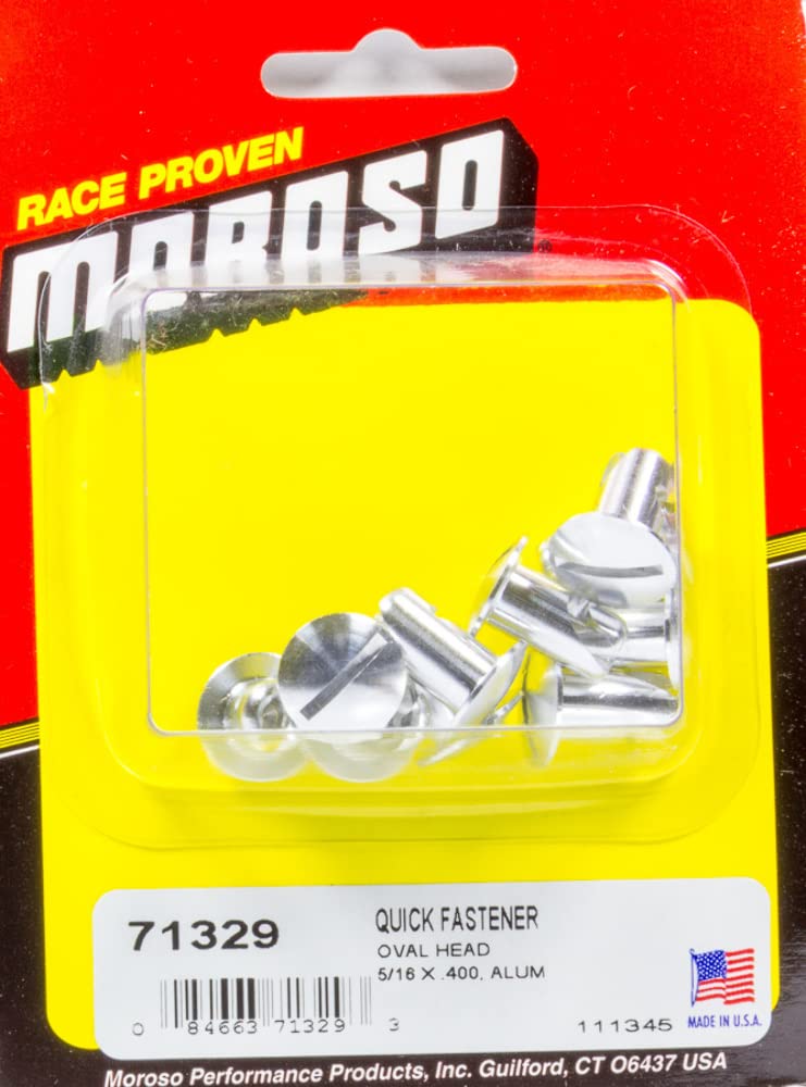Moroso 71329 Oval Quick Fasteners, 5/16 x .400, Aluminum