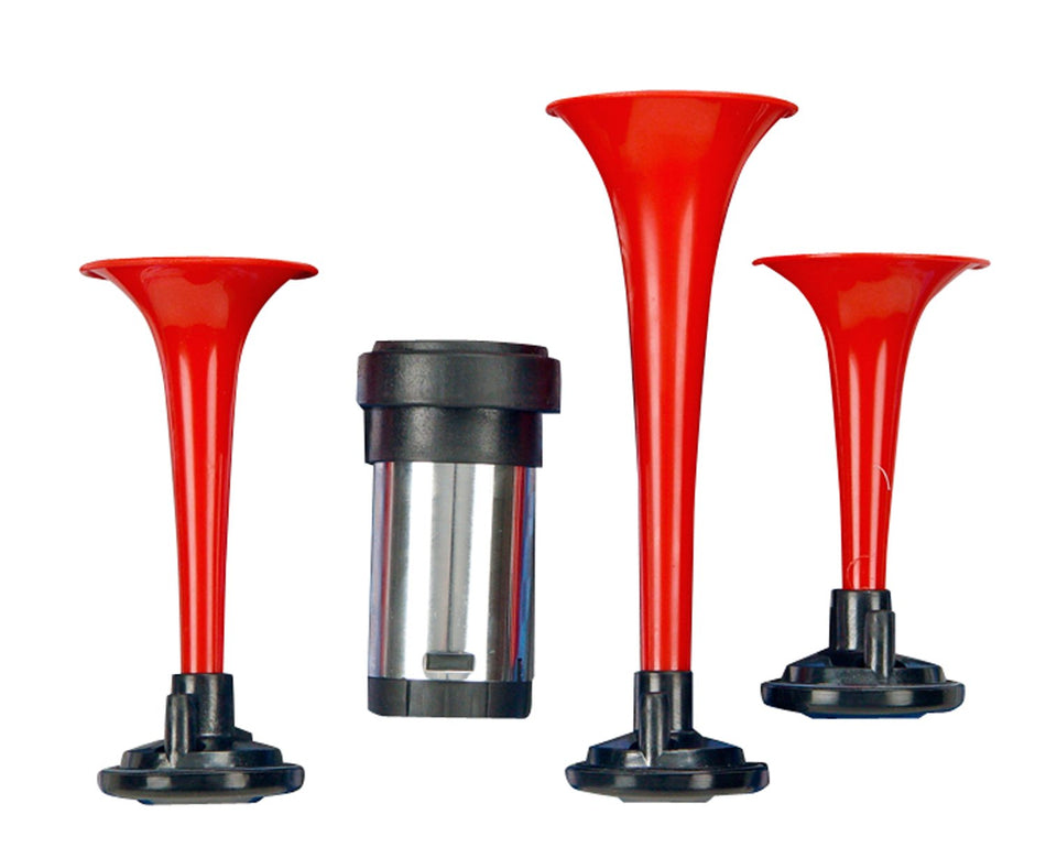 Wolo (405) Airmite 3 Trumpet Horns - 12 Volt