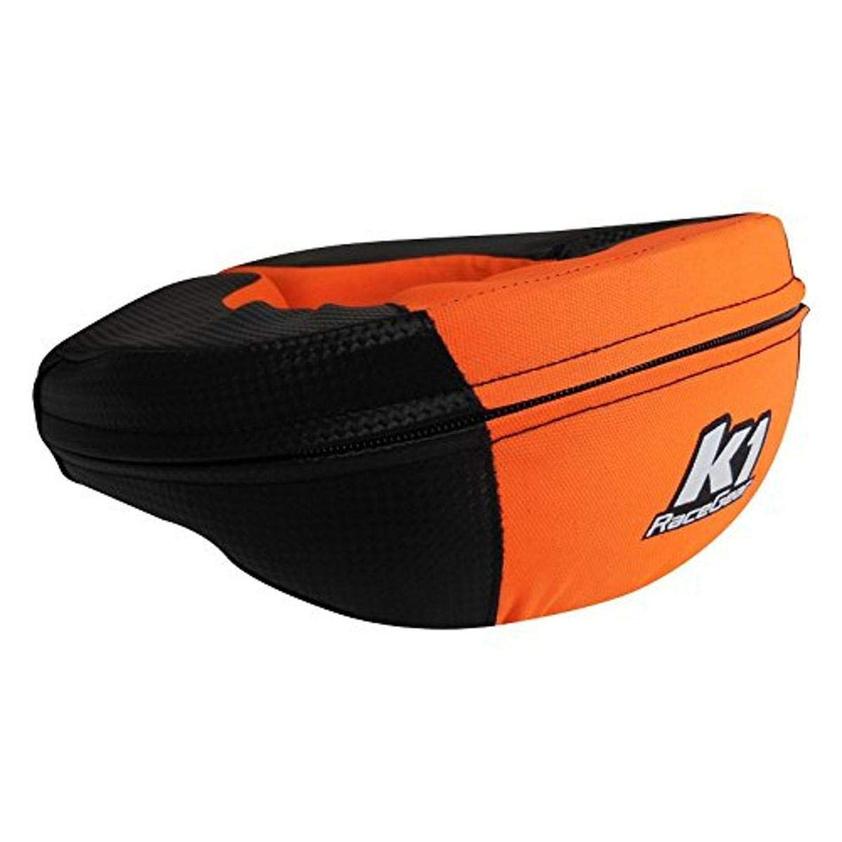 K1 Race Gear Neck Protector Brace (Carbon/Orange, Adult)