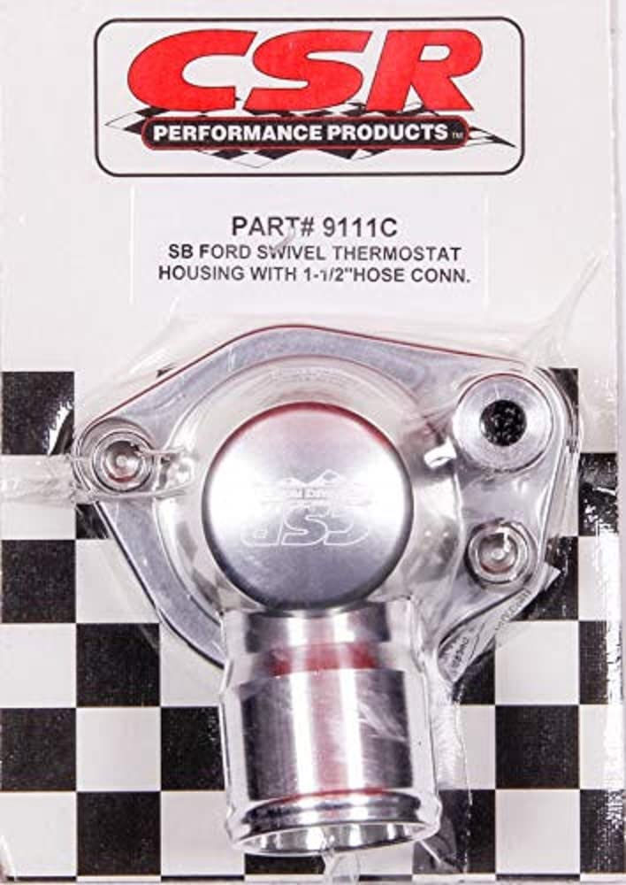 CSR Performance Products 9111C Clear Swivel Thermostat Housing for Small Block Ford