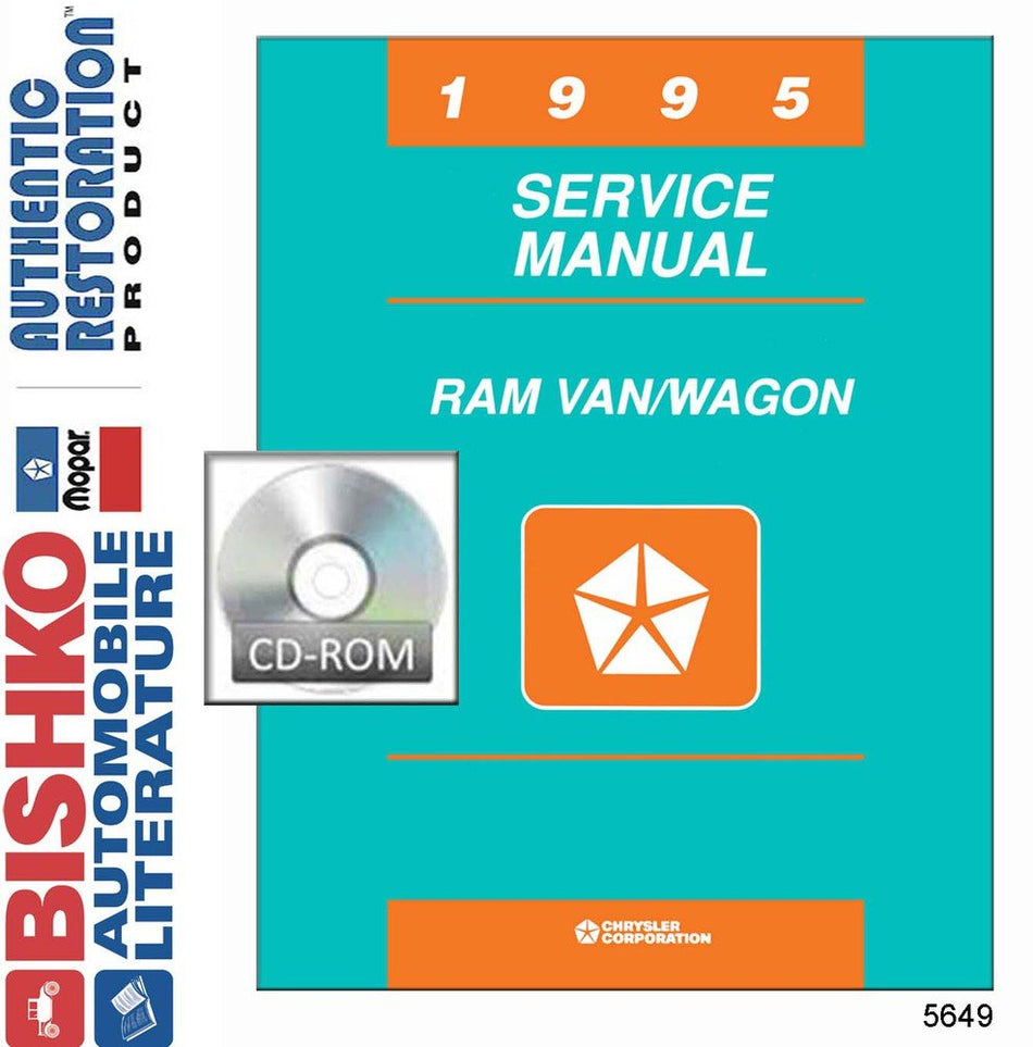 bishko automotive literature 1995 Dodge Ram Van Wagon Shop Service Repair Manual CD Engine Wiring OEM
