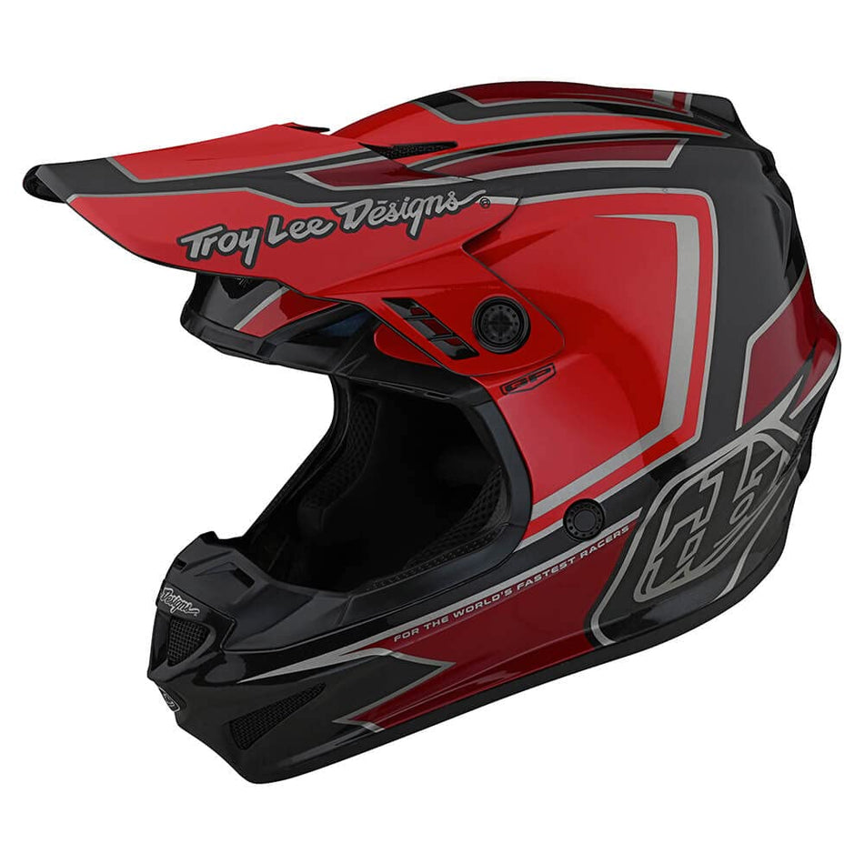Troy Lee Designs GP Ritn Adult Motocross Helmet - Face Helmet Offroad Motorcycle Dirt Bike ATV Powersports Dual Sport Racing Helmet - Mens Womens Unisex (Red, LG)