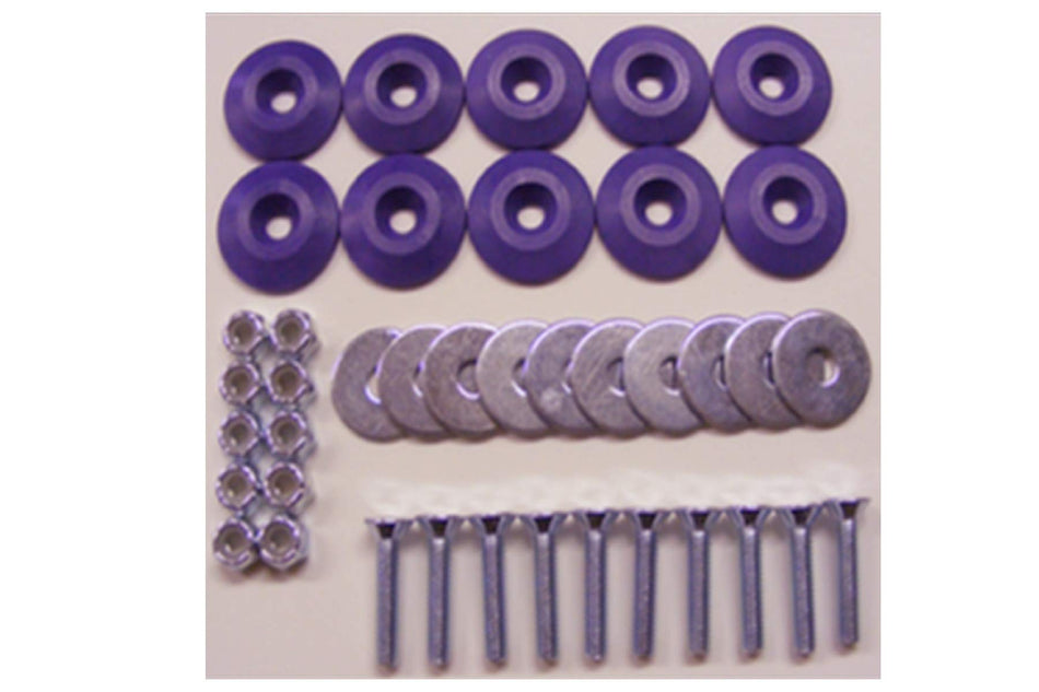 Dominator Race Products 1200-PU Purple Body Bolt Kits 10pc