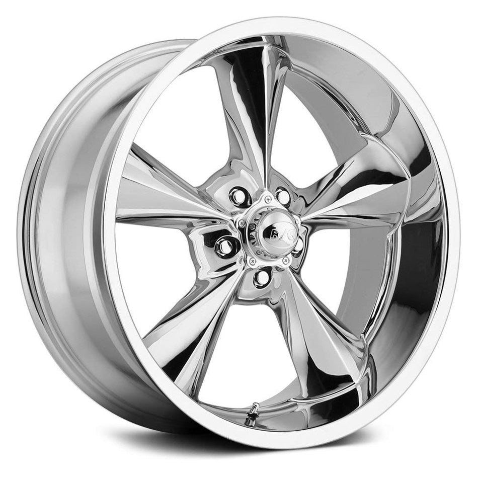 BG Rod Works OLD SCHOOL Custom Wheel - 17x7, 0 Offset, 5x114.3 Bolt Pattern, 78.1mm Hub - Chrome Rim