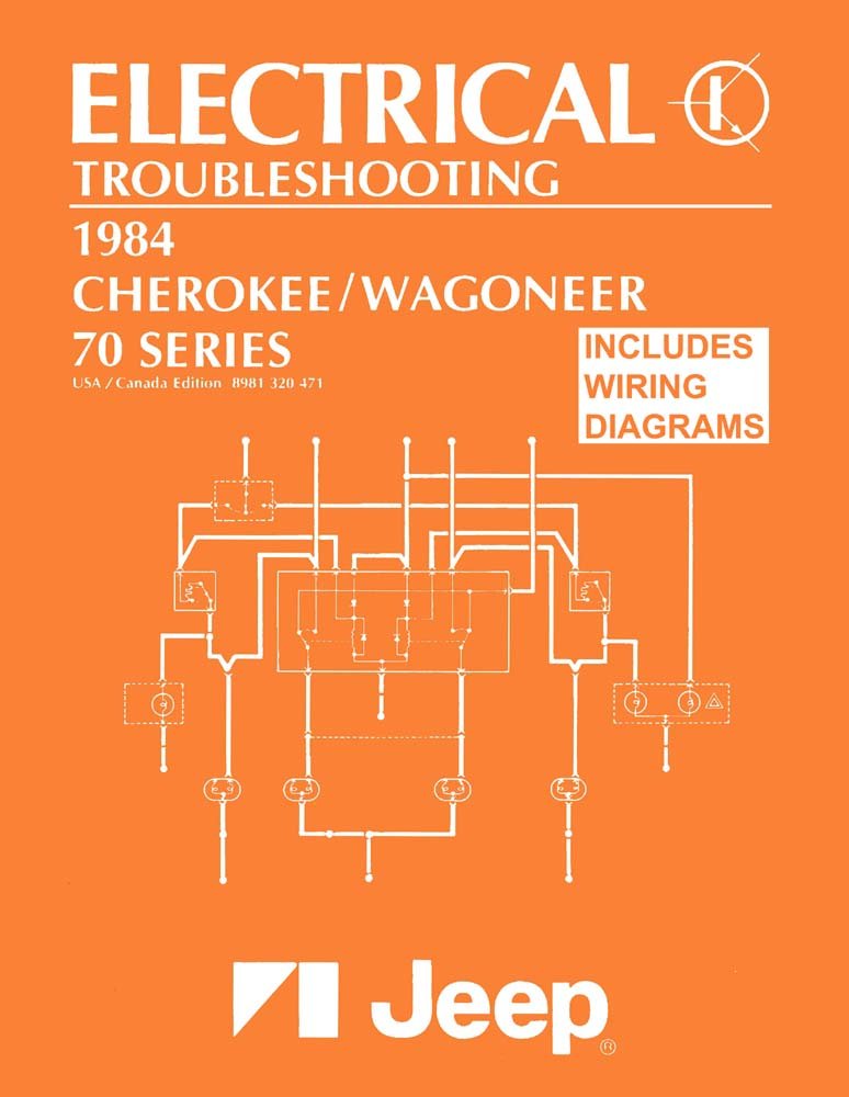bishko automotive literature 1984 Jeep Cherokee Wagoneer EVTM Shop Manual w/Wiring Diagrams OEM