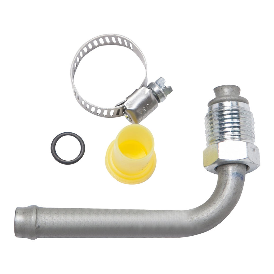 Edelmann 39114 Power Steering Line End Fitting; 3/8 Male O-Ring x 3/8 Beaded Tube - 90 degree