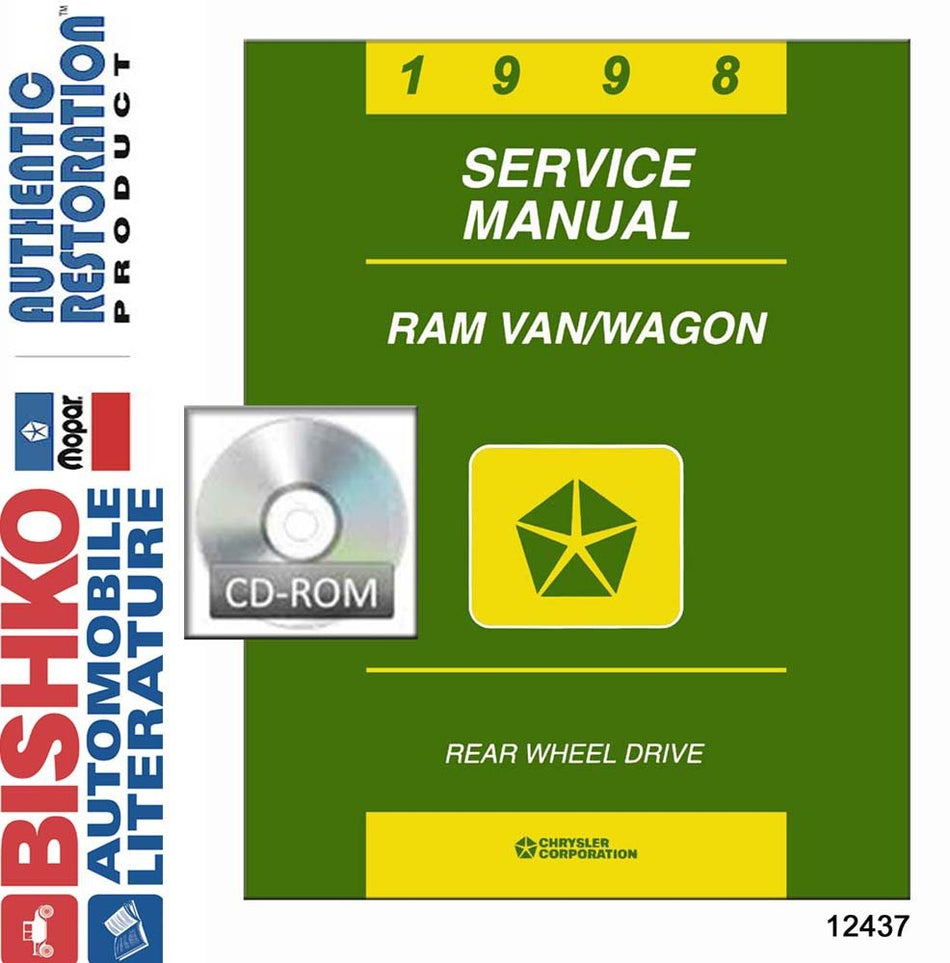1998 Dodge Ram Van & Wagon Shop Service Repair Manual CD Engine Wiring OEM