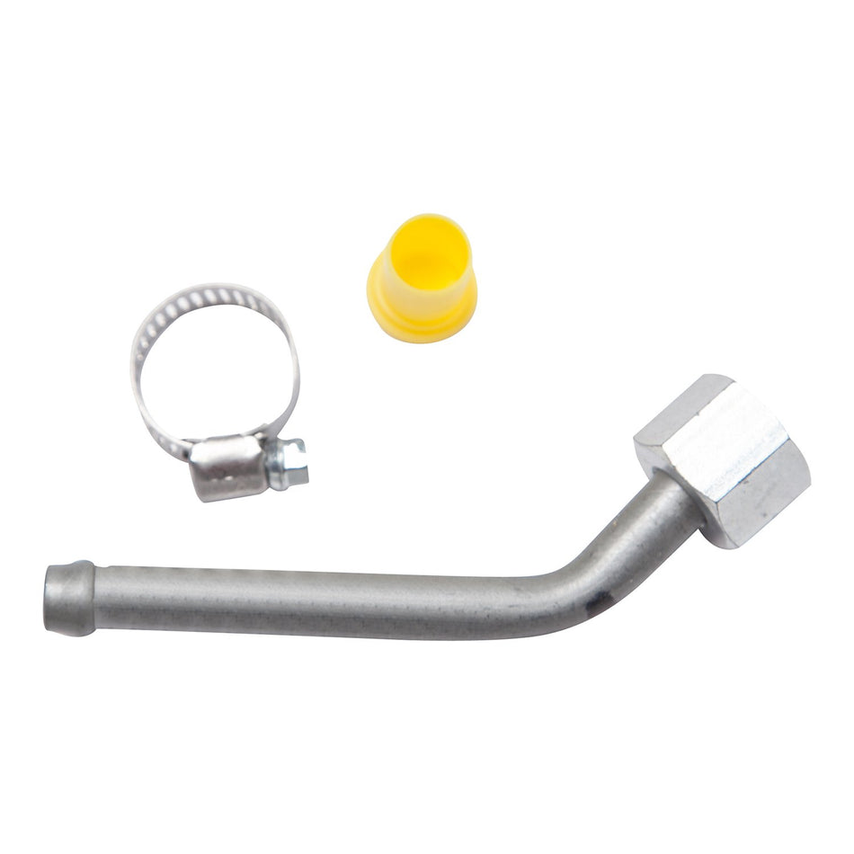 Edelmann 39112 Power Steering Line End Fitting; 3/8 Female SAE x 3/8 Beaded Tube - 45 degree