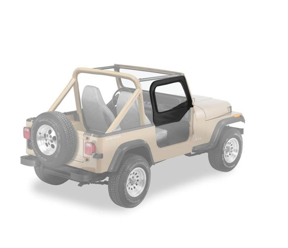 Bestop 5312115 Black Denim Fabric Door Skins for 1997-2006 Wrangler