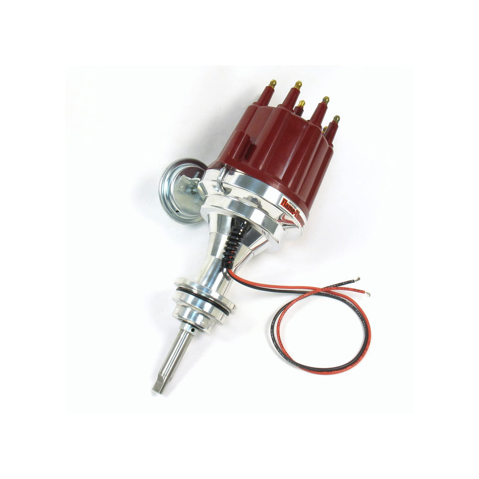 Pertronix D142711 Flame-Thrower Plug and Play Vacuum Advance Red Male Cap Billet Electronic Distributor with Ignitor II Technology for Chrysler/Dodge/Plymouth 383-400
