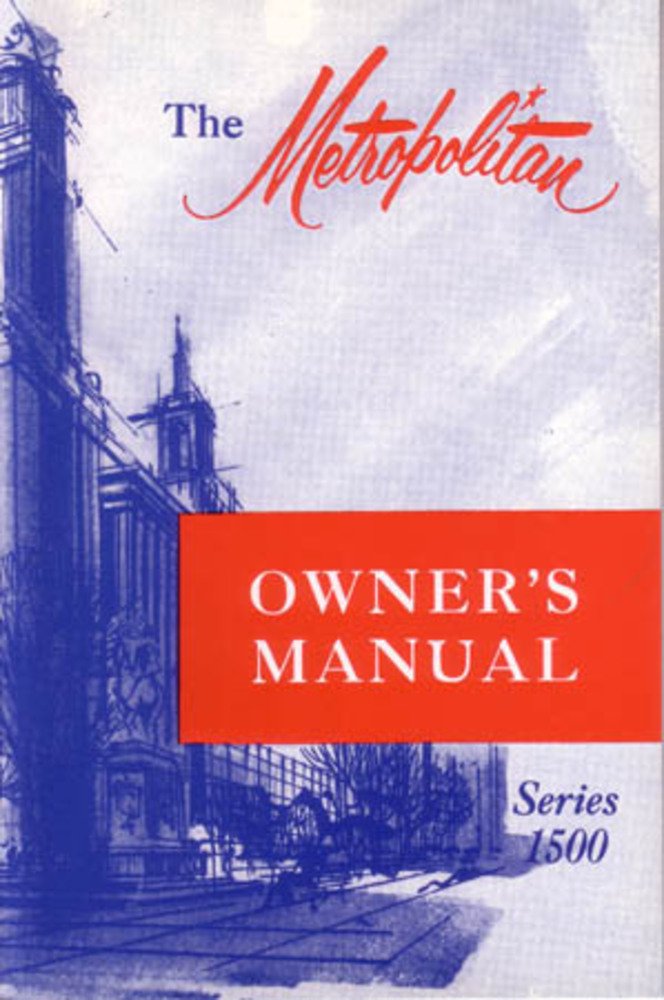 bishko automotive literature 1955 1956 1957 AMC Nash Metropolitan Owners Manual User Guide Operator Book