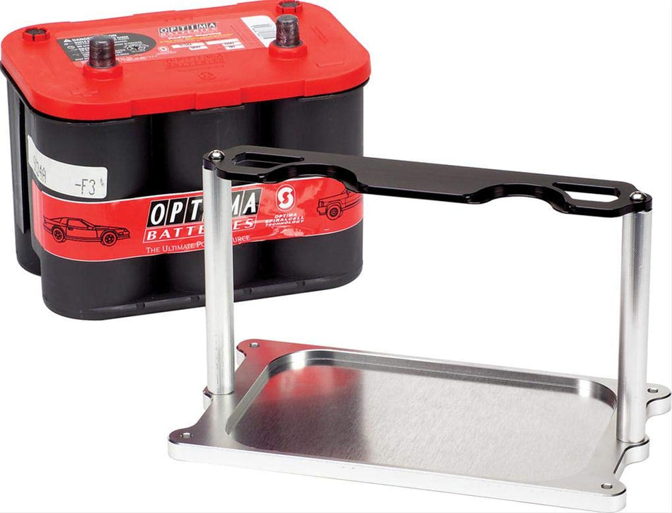 Battery Mount, Optima 34/78, Black/Clear Anodized