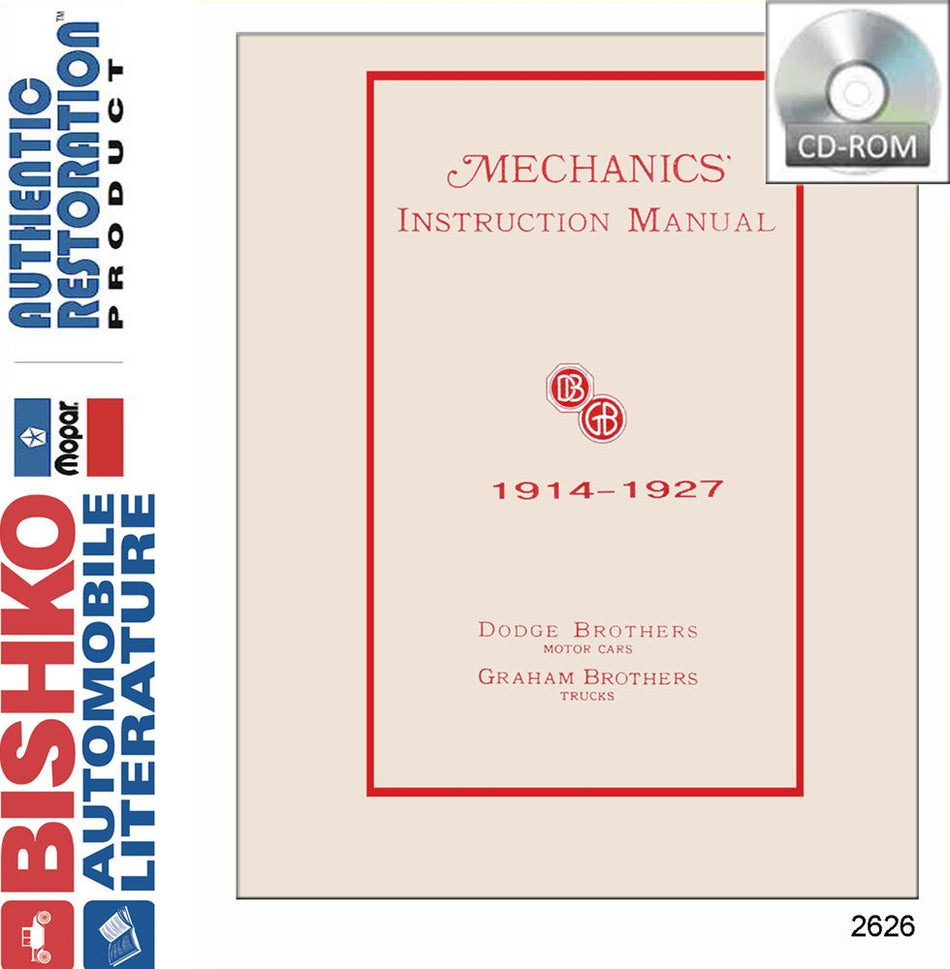 Bishko Automotive Literature 1914 1925 1926 1927 Dodge Car Truck Service Manual Cd Engine Electrical
