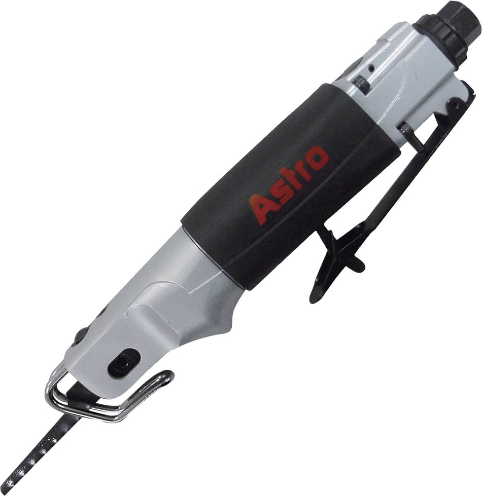 Astro Pneumatic Tool 930 Air Body Saber Saw with 5pc 24 Teeth per Inch Saw Blades, Black, Silver