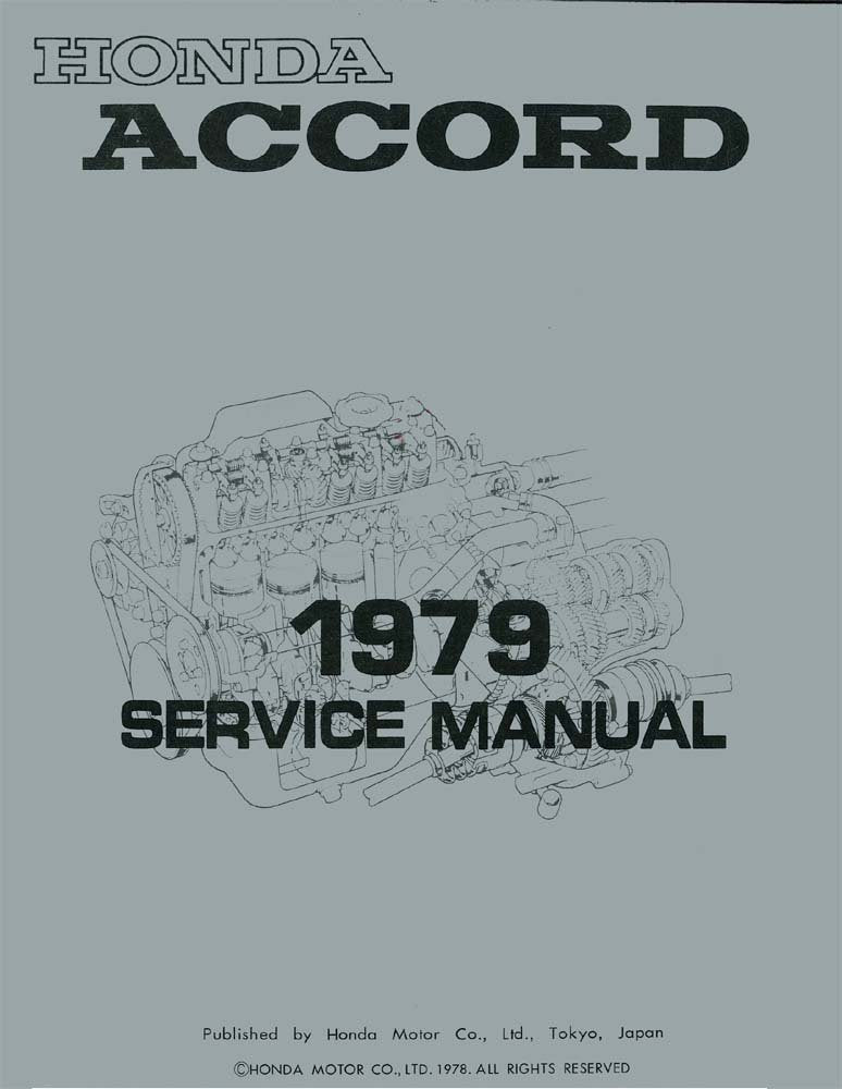 bishko automotive literature - Shop Service Repair Manual Engine Drivetrain Electrical Body for The 1979 Honda Accord