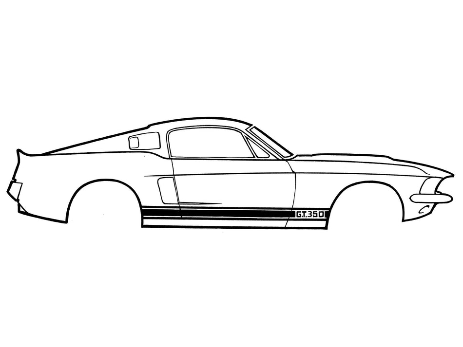 Scott Drake 1966-68 Shelby GT350 Stripe Kit-White