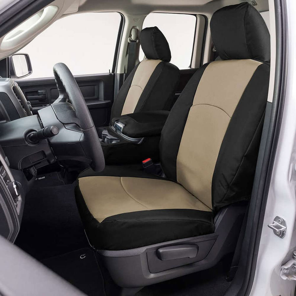 Precision Fit Endura Front Row Seat Covers Tan/Black GTT1020ABENTB