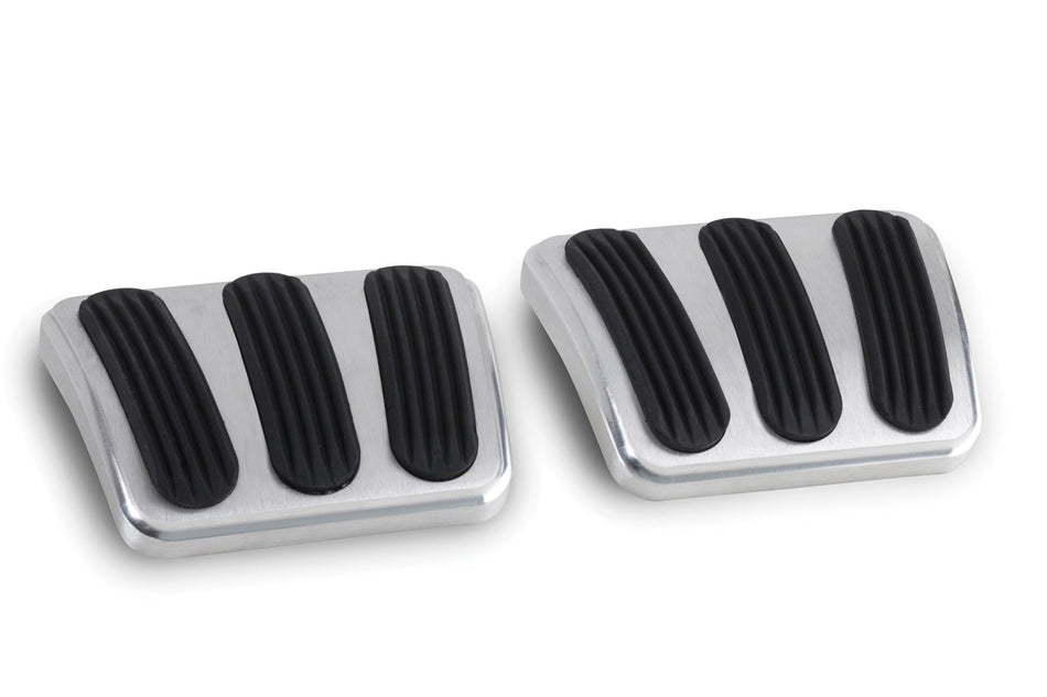 Lokar BAG-6133 Billet Aluminum Curved Brake/Clutch Pad with Rubber - Pair