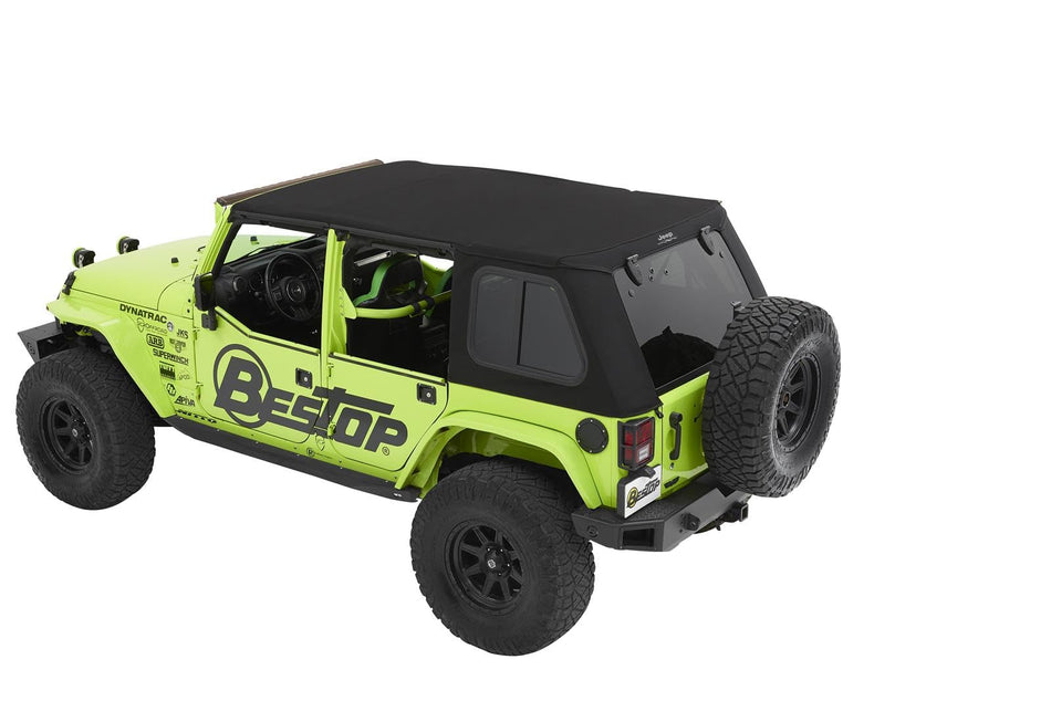 Jeepu00ae Trektop Pro - '07-18 Wrangler JK 4-Door (Black Twill)