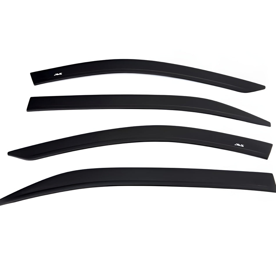 Auto Ventshade [AVS] Low Profile Ventvisor / Rain Guard | Fits 2007 - 2018 Jeep Wrangler (JK) Unlimited, Matte Black - 4 pcs. | 774034