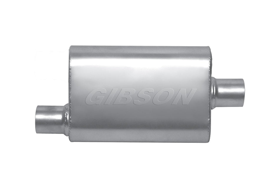 Gibson Exhaust BM0100 2.25 Stainless Offset/Center Oval Muffler