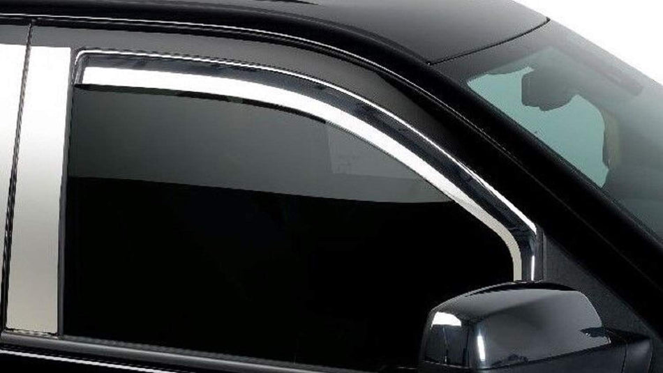 Putco Element Chrome Window Deflectors Fits Nissan Titan 2016-2024 Crew Cab - Set of 2 - in Channel Install