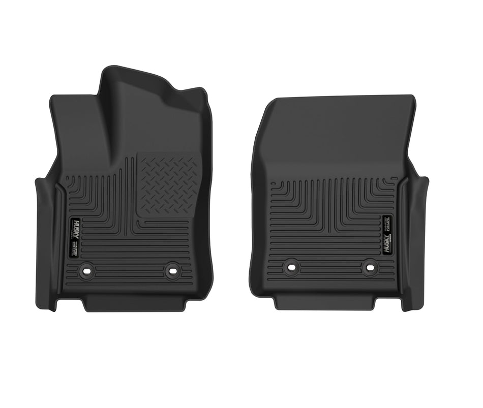 Husky Liners u2014 X-ACT Contour | Fits 2022 - 2024 Toyota Tundra (CrewMax, Double Cab), 2023 - 2024 Toyota Sequoia, Front Row - Black, 2 pcs. | 53781