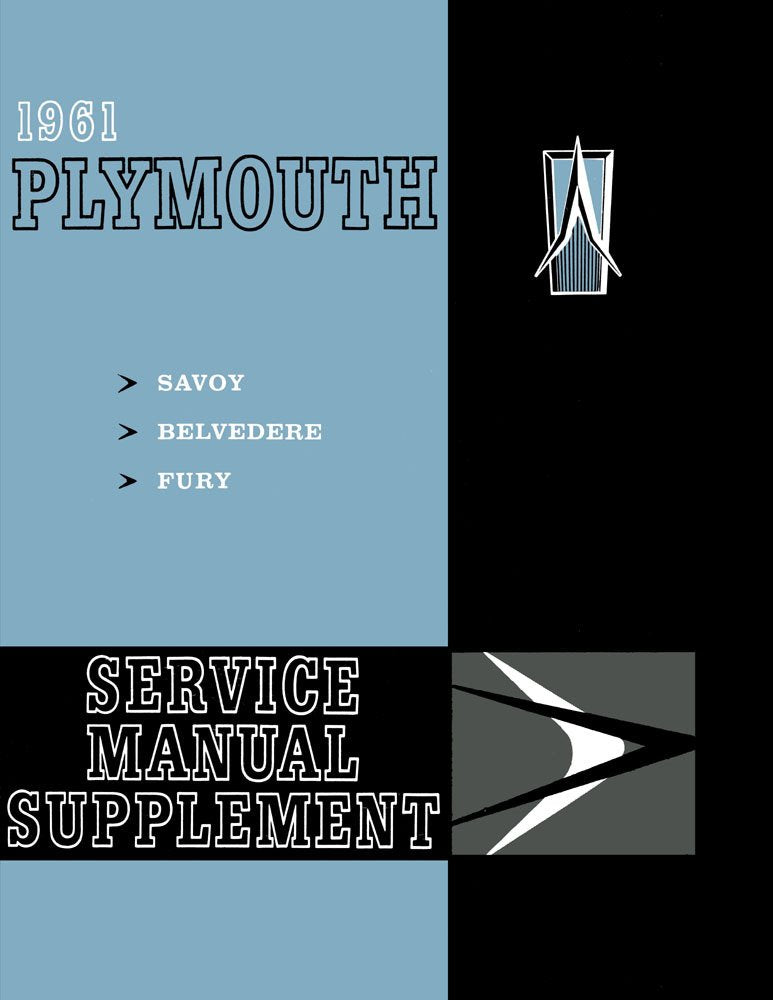 bishko automotive literature 1961 Plymouth Belvedere Fury Savoy Shop Service Repair Manual Book Engine Wiring